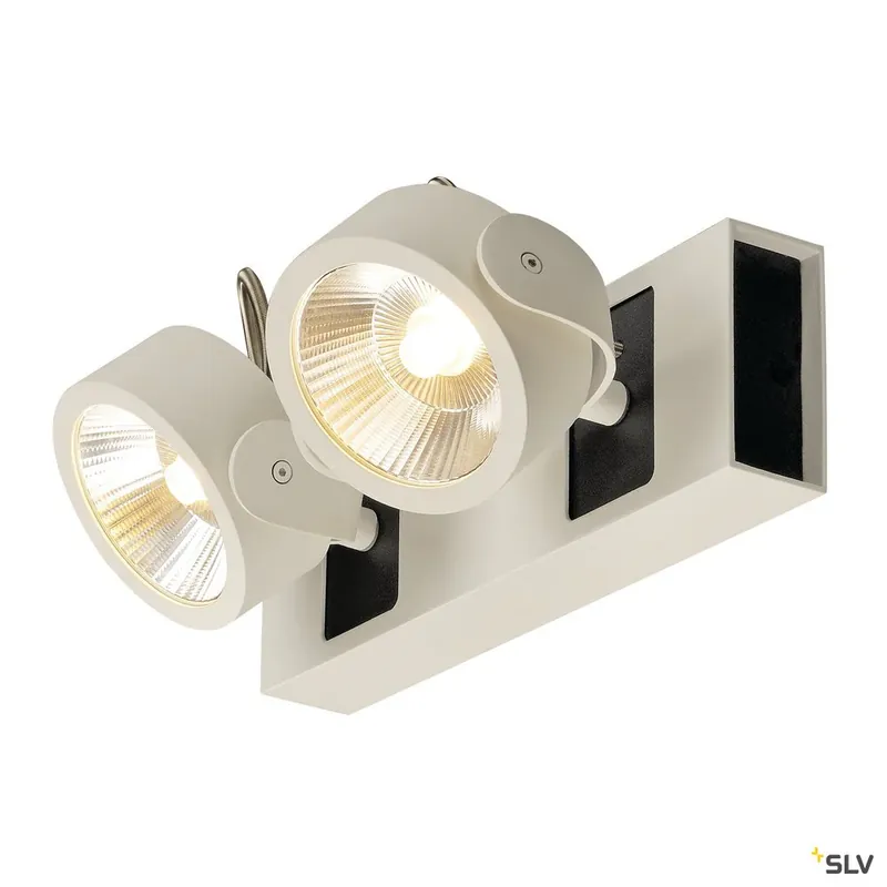 Günstig SLV KALU LED 2 Wand- und Deckenleuchte, weiss/schwarz, 3000K, 60°