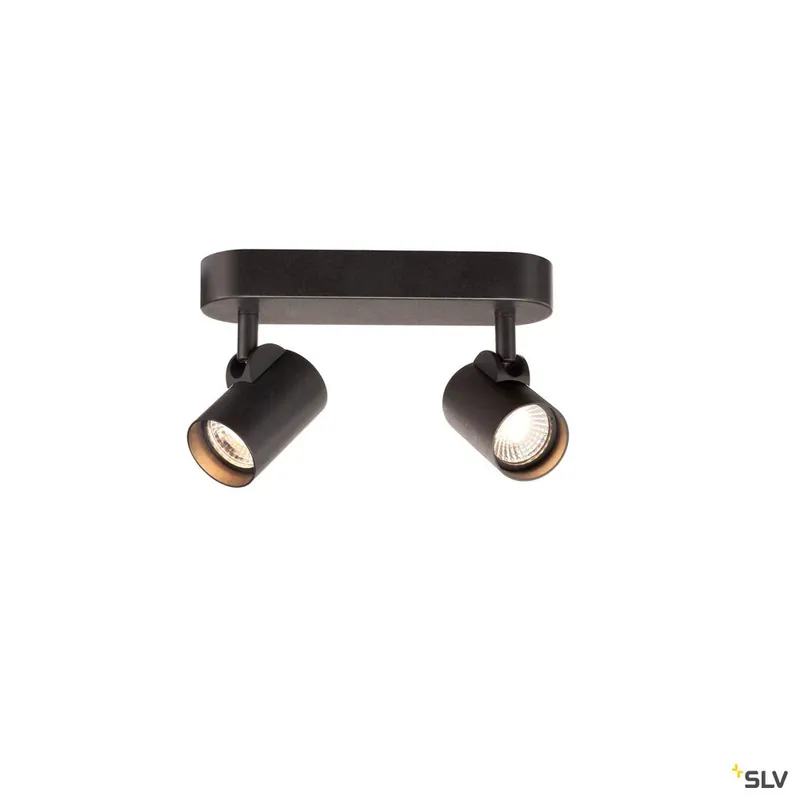 Top-Angebot SLV HELIA LED Double Wand- und Deckenleuchte, 3000K, 35°, schwarz