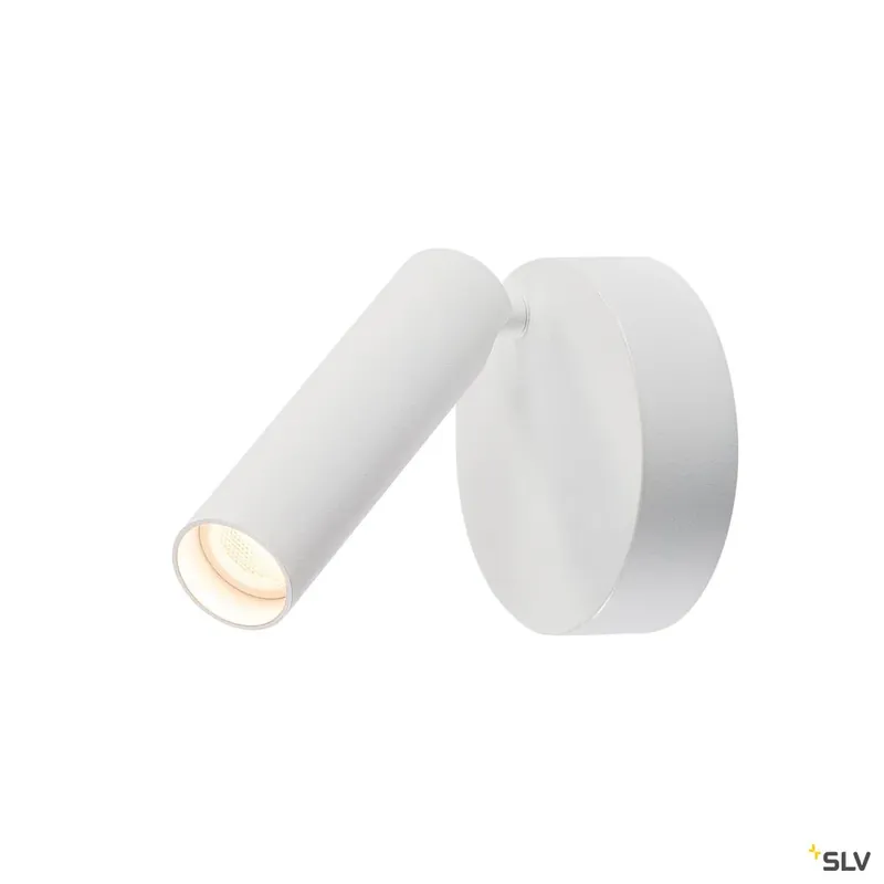 SLV MILAN Single Spot, Wand- und Deckenleuchte, rund, weiss, 7,5W LED, 3000K, dimmbar Billig