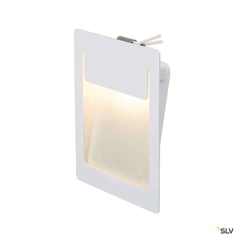 SLV DOWNUNDER PUR Einbauleuchte, eckig, weiss, 5,2W LED, warm- weiss, 120x155mm Kracherpreis