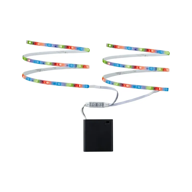 Schneller Versand Paulmann Function Mobil Strip 2x80cm RGB 1,2W 9V 6LR61 Weiß Metall/Kunststoff