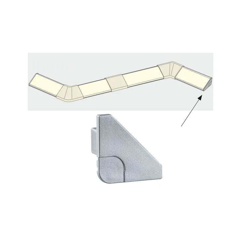 Günstig Paulmann Function Delta Profil End Cap 2er Pack Alu matt Kunststoff
