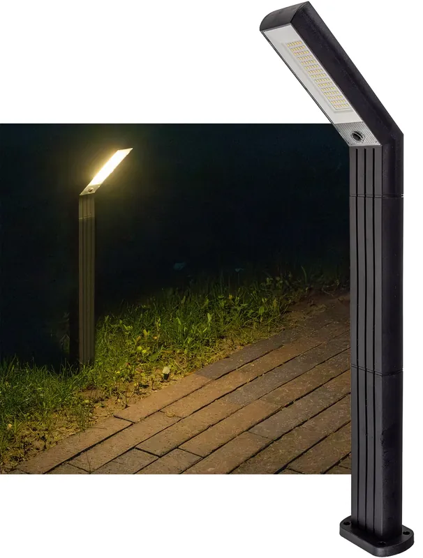 Markenware LED Solar Wegeleuchte "SWL-78" IP44 63cm, Dämmerungssensor, 3000k warmweiß