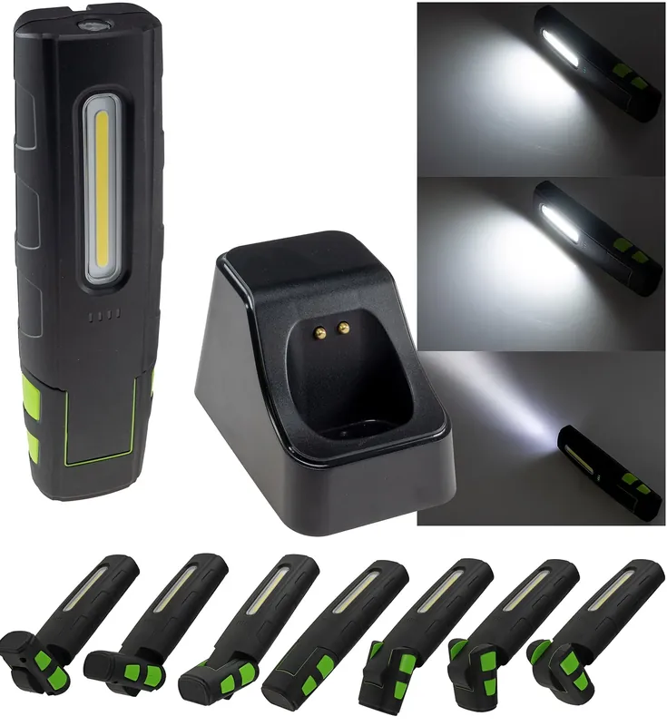LED Stableuchte mit Akku "FlexiLED 880" Ladeschale, Magnetfuß,10W, 880lm,IP67 Preisknaller