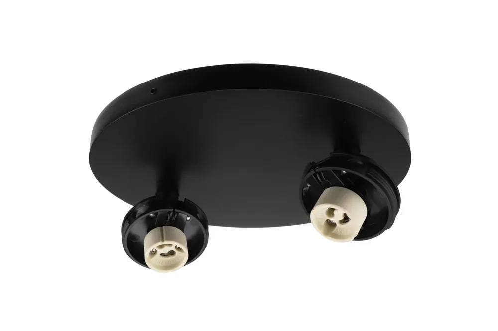 Letzte Chance Deko-Light Can Tilt Round Base, 2x 7,5 W GU10, Schwarz