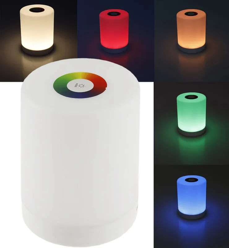 LED Tischleuchte mit Touch-Funktion Li-Akku, Warmweiß + RGB Nur Heute