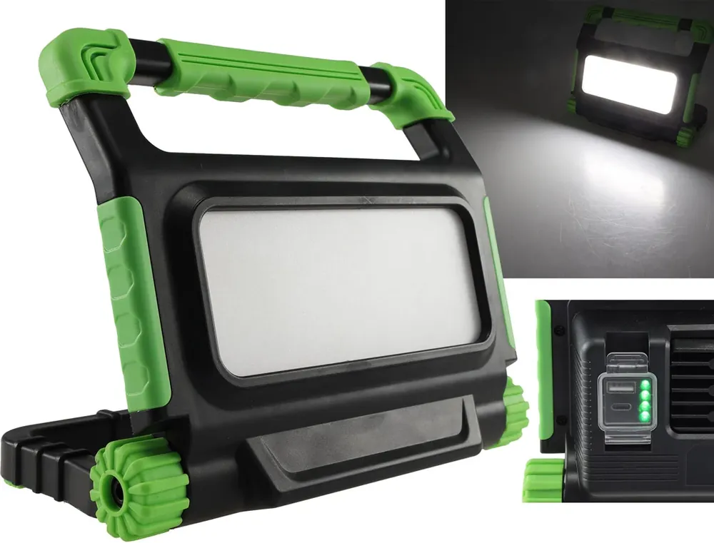 Neu LED Baustrahler mit Akku "BSA-30" 30W, 2400lm, 4500K / neutralweiß