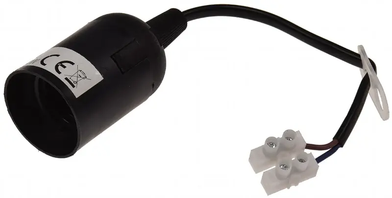 E27-Fassung mit 15cm Kabel + Aufhänger Baustellen-Fassung Letzte Chance