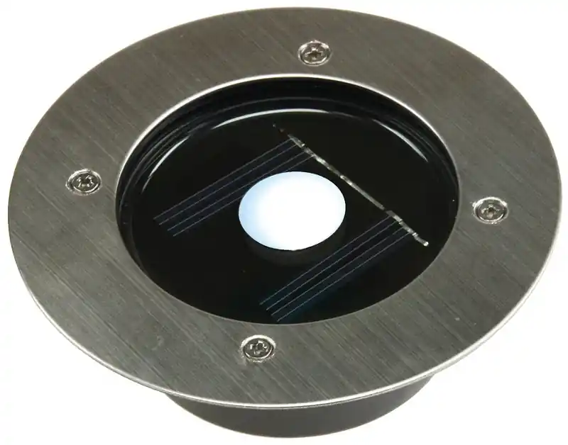 Solar LED Bodenstrahler "CTB-R", rund ØxH 10x4cm, IP44, Edelstahl-Front Saisonangebot