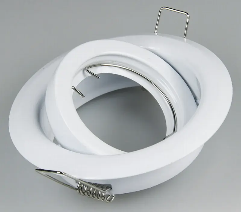 Billig Decken-Einbaustrahler "SR90" weiß schwenkbar, Ø98mm, für 50mm Lampen