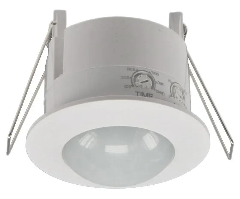 Decken-Einbau-Bewegungsmelder 360° LED geeignet, 6m Detektion, weiß Markenware