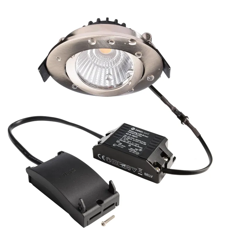 Sonderangebot Deko-Light Dione IP44, 8,5 W, DIM, 2700 K, Nickel