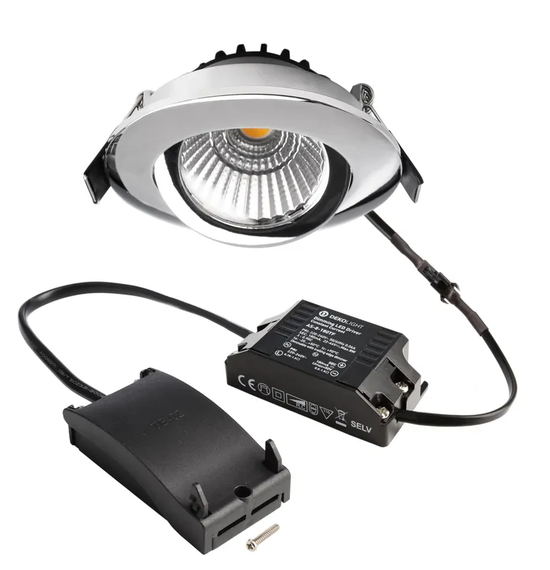 Begrenztes Angebot Deko-Light Dione, 8,5 W, DTW, 1800-3000 K, Silber Chrom
