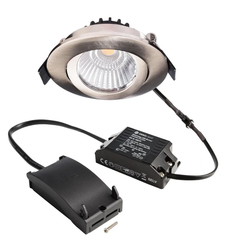 Deko-Light Dione, 8,5 W, DIM, 3000 K, Nickel Schneller Versand