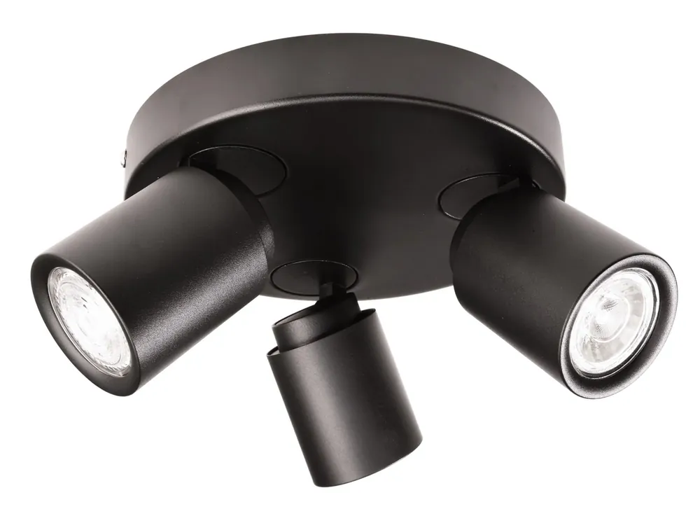 Deko-Light Librae Round III, 3x max. 50 W GU10, Schwarz Versand Am Gleichen Tag