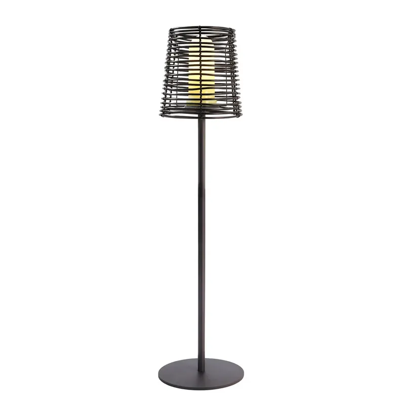 Letzte Chance Stehleuchte Velorum schwarz LED Stehlampe 145 cm Außenleuchte E27 Kunststoff IP44