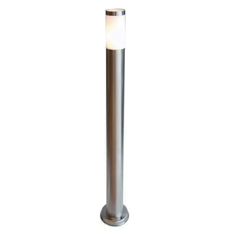 Stehleuchte Nova silberfarben Edelstahl 110cm E27 Outdoor Gartenleuchte Günstig