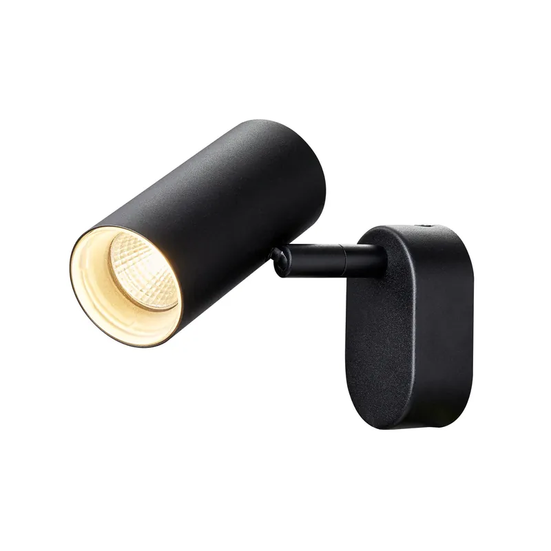 Markenware NOBLO®, Wand- und Deckenaufbauleuchte, single, rund, 3000 K, 6 W, PHASE, 32°, schwarz