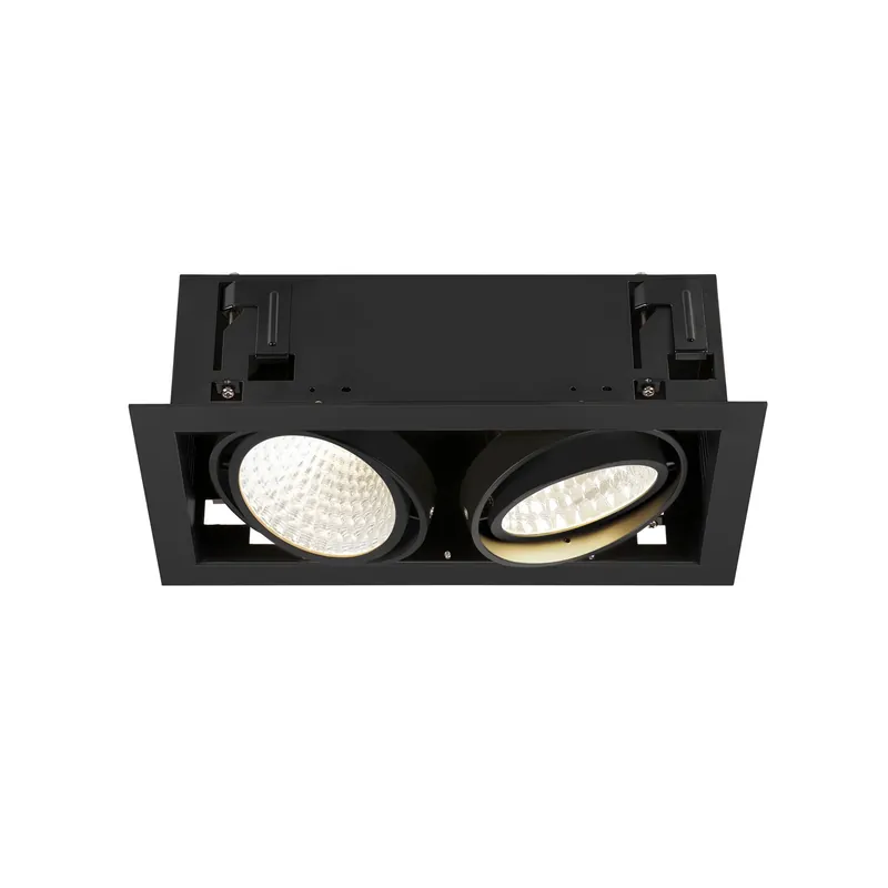 Abverkauf KADUX, Deckeneinbauleuchte, double, 4000 K, DALI 2, Touch, 30°, schwarz