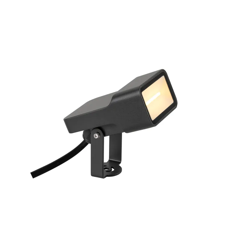 SYNA WIDE, Erdspiessleuchte, 3000 K, 115°, IP65, rund, schwarz Ausverkauf