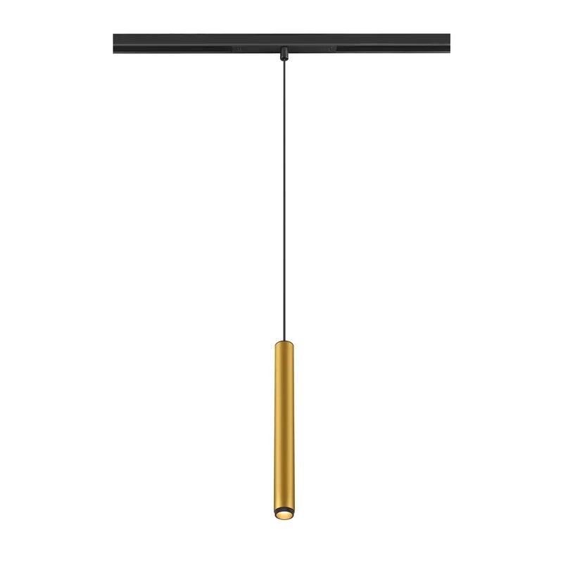 GRIP! S, 48V Pendelleuchte, Pendellänge 200 cm, 3000 K, 29°, DALI, gold / schwarz Markenprodukt