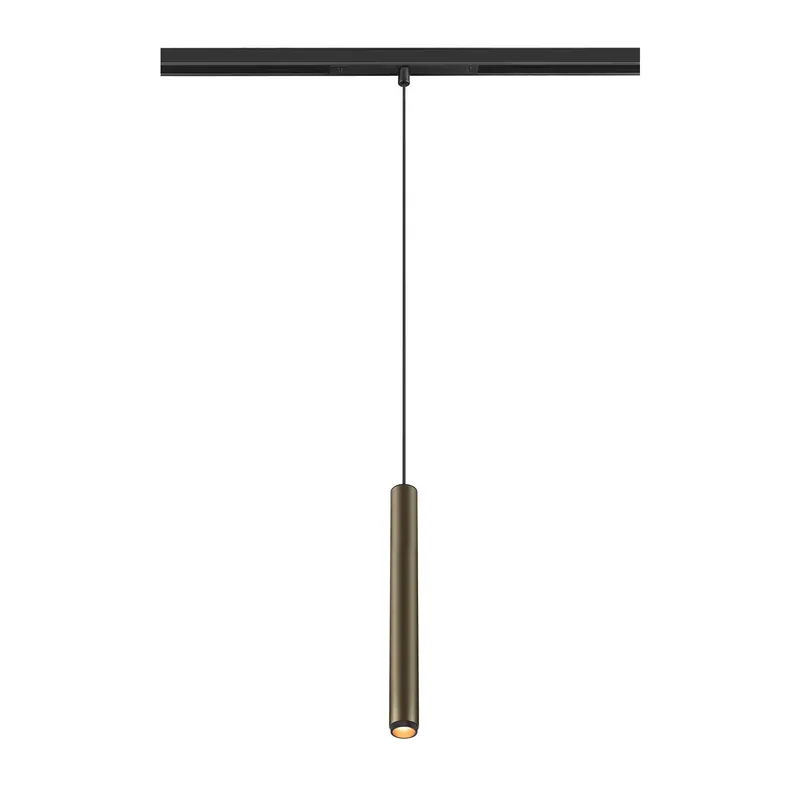 GRIP! S, 48V Pendelleuchte, Pendellänge 200 cm, 3000 K, 29°, DALI, bronze / schwarz Finale Aktion