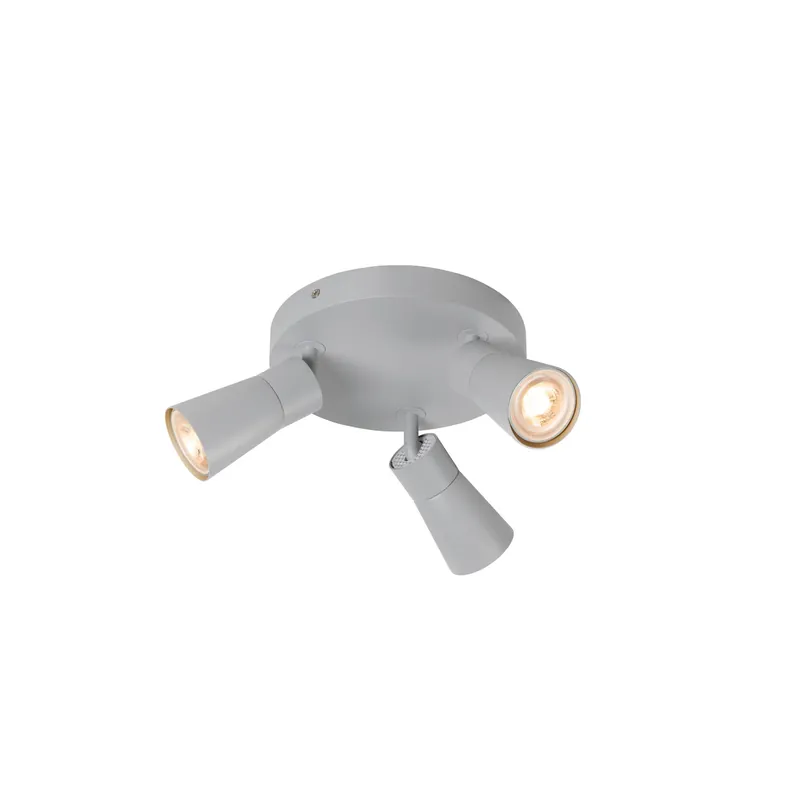 PURI 2.0 Cone, Wand- und Deckenaufbauleuchte, rund, 3 x max. 6 W GU10, grau Kracherpreis