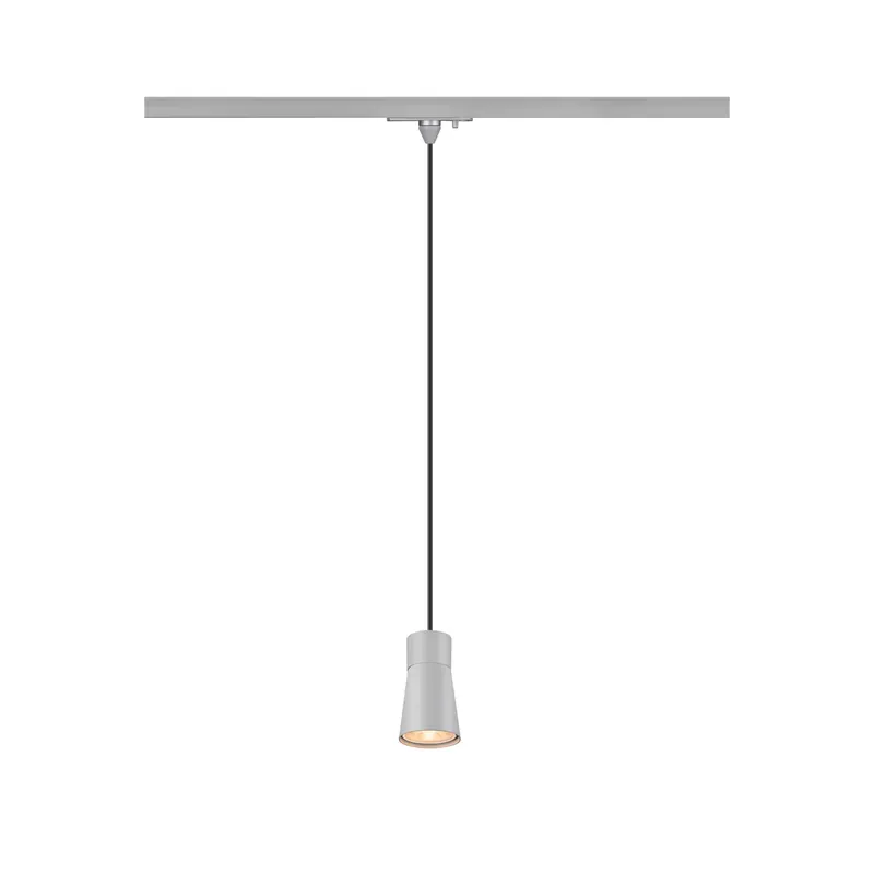 Bestseller PURI 2.0 Cone, 1~ Pendelleuchte, GU10, Pendellänge 200 cm, 1x max. 6 W, grau
