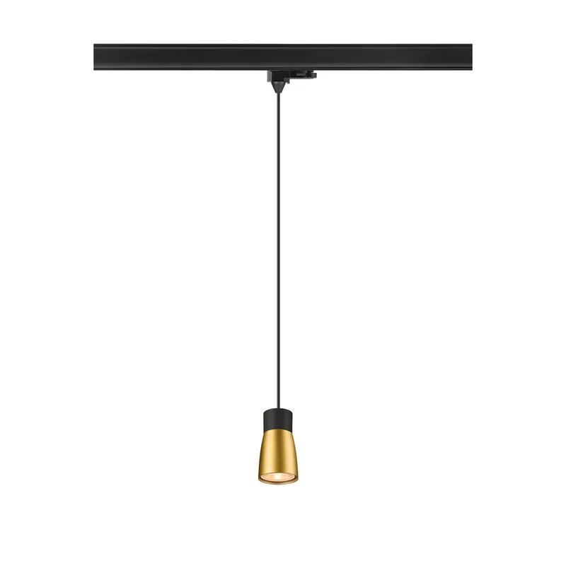 PURI 2.0 Dome, 3~ Pendelleuchte, GU10, Pendellänge 200 cm, 1x max. 6 W, schwarz / gold Sonderaktion