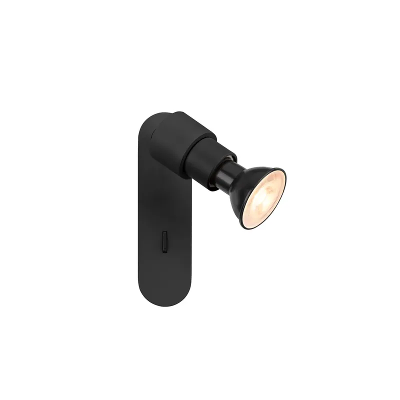 Bestseller PURI 2.0 Basic, Wand- und Deckenaufbauleuchte, Schalter, rund, 1x max. 6 W GU10, schwarz