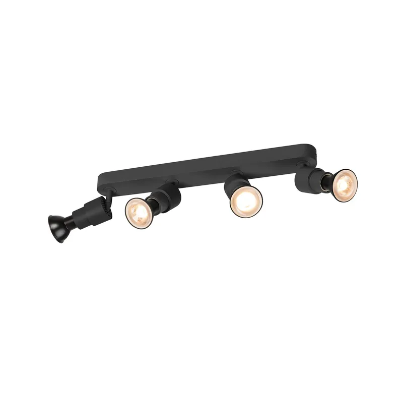 PURI 2.0 Basic, Wand- und Deckenaufbauleuchte, long, 4 x max. 6 W GU10, schwarz Letzte Chance
