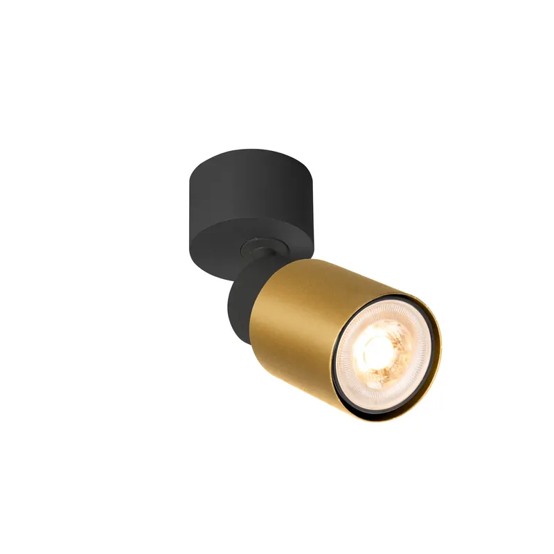 PURI 2.0 Tube, Wand- und Deckenaufbauleuchte, 1x max. 6 W GU10, schwarz / gold Sofort Bestellen