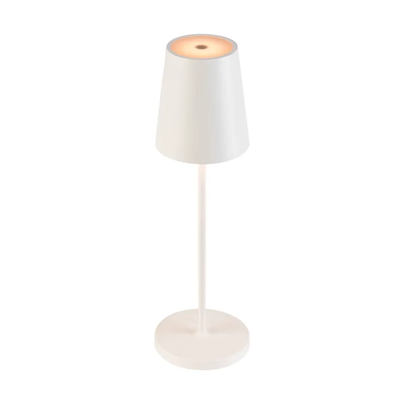 VINOLINA TWO, Tischleuchte, Akku, IP65, 2200/2700/3000 K, TOUCH, weiß Echt