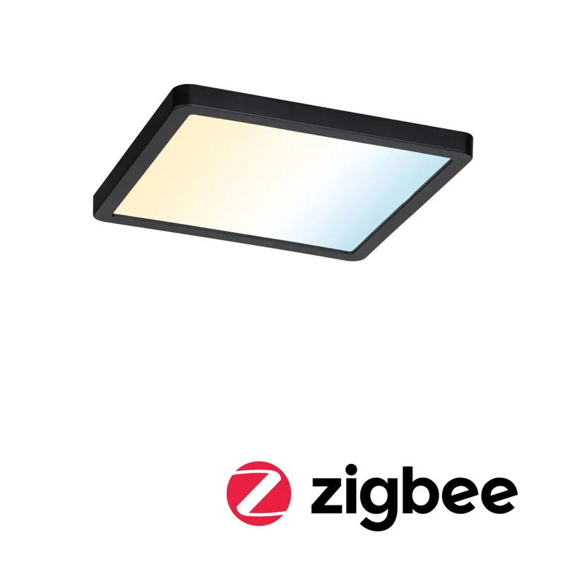 Markenware Paulmann VariFit LED Einbaupanel Areo Smart Home Zigbee IP44 eckig 175x175mm Tunable White Schwarz dimmbar