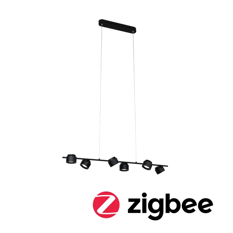 Letzte Chance Paulmann LED Pendelleuchte Puric Pane 2700K 6x450lm 6x6W Schwarz dimmbar