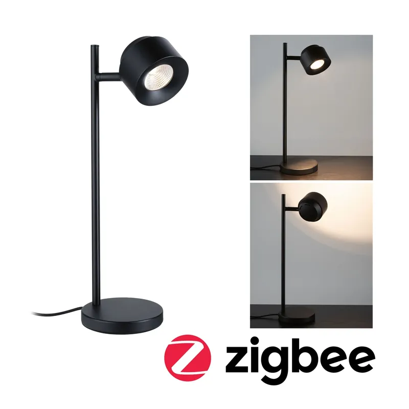 Abverkauf Paulmann Tischleuchte Puric Pane Smart Home Zigbee 2700K 400lm 4,5W Schwarz