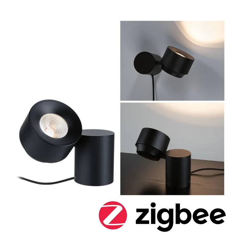 Neue Ware Paulmann Tischleuchte Puric Pane Smart Home Zigbee 2700K 300lm 3W Schwarz