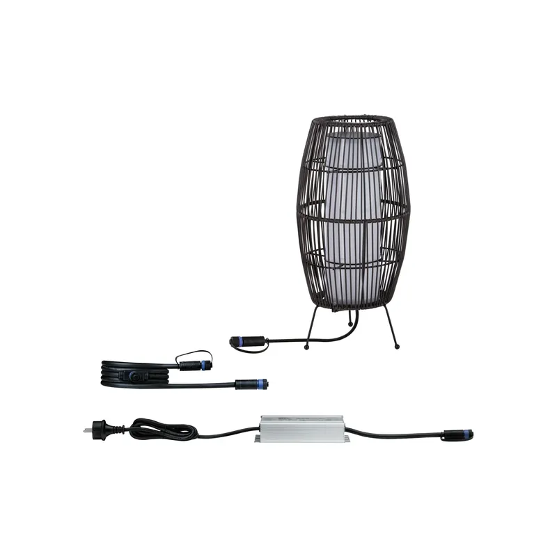 Paulmann Bundle Plug & Shine LED Lichtobjekt Basket IP44 3000K 7,8W Braun Sofort Bestellen