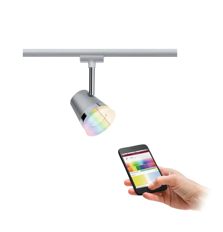 Online Kaufen Paulmann Smart Home Zigbee URail Spot Cone RGBW Chrom matt 5,5W inkl. Leuchtmittel