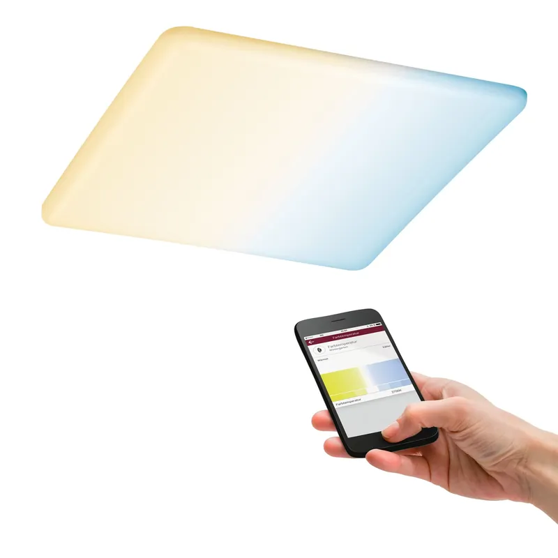 Beliebt Paulmann EB Panel Veluna VariFit IP44 17W TuneW Zigbee 215x215mm Kst
