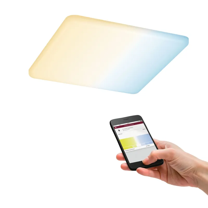 Zertifiziert Paulmann EB Panel Veluna VariFit IP44 15W TuneW Zigbee 185x185mm Kst