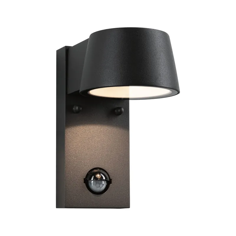 Paulmann Outdoor 230V Wandleuchte Capea 5W IP65 3000K Alu Black m. Bewegungsmelder Echt