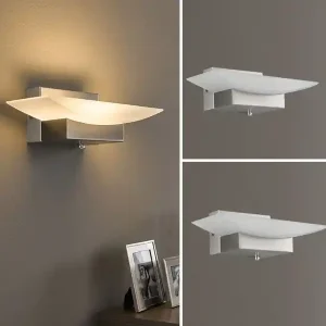 meineWunschleuchte 2er SET LED Wandleuchten Silber mit Schalter, dimmbar & CCT, Breite 20cm Neuheit
