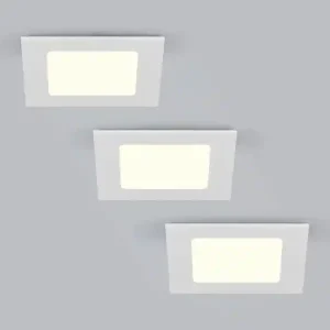 Zertifiziert meineWunschleuchte LED Einbaustrahler 230V 3er Set, 3 Lichtfarben inklusive Tageslichtweiß B 12cm