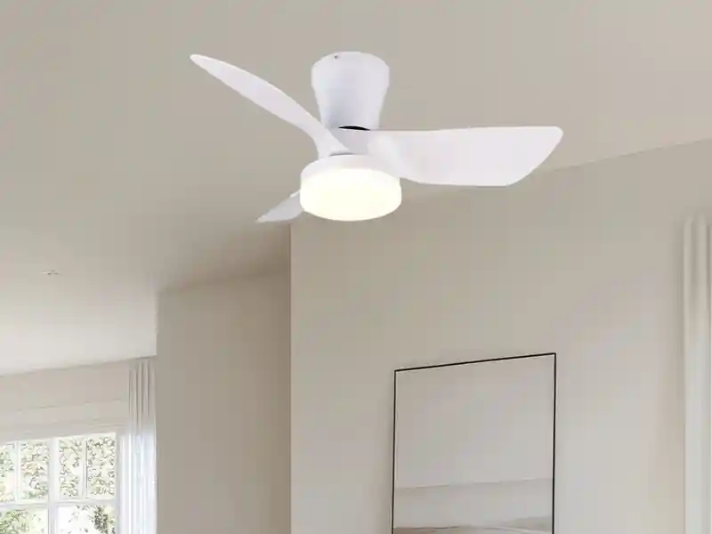 RL LIVE YOUR LIGHT Deckenventilator RANDERS mit Licht und Fernbedienung in Weiß, Ø 76cm Markenprodukt