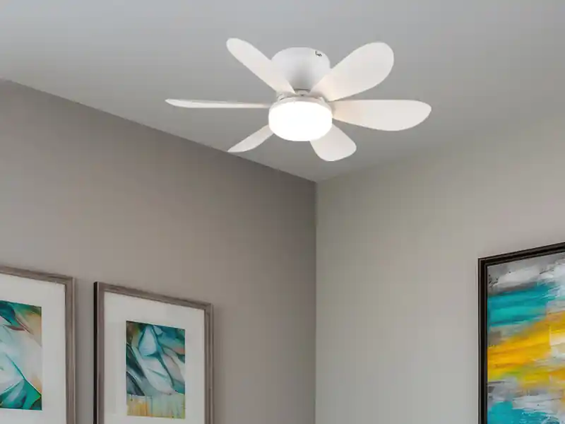 Heißes Angebot RL LIVE YOUR LIGHT Deckenventilator LUND mit Licht und Fernbedienung in Weiß, dimmbar Ø 53cm