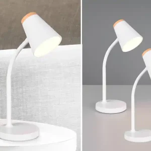 Aktuell meineWunschleuchte 2er SET LED Schreibtischlampen Weiß flexibel biegsam, Höhe 36cm