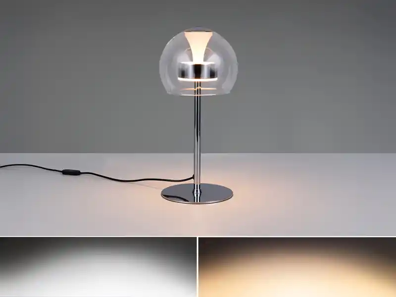 Bestseller Trio Leuchten LED Tischleuchte FLYNT dimmbar & Lichtfarbe einstellbar, Höhe 35cm