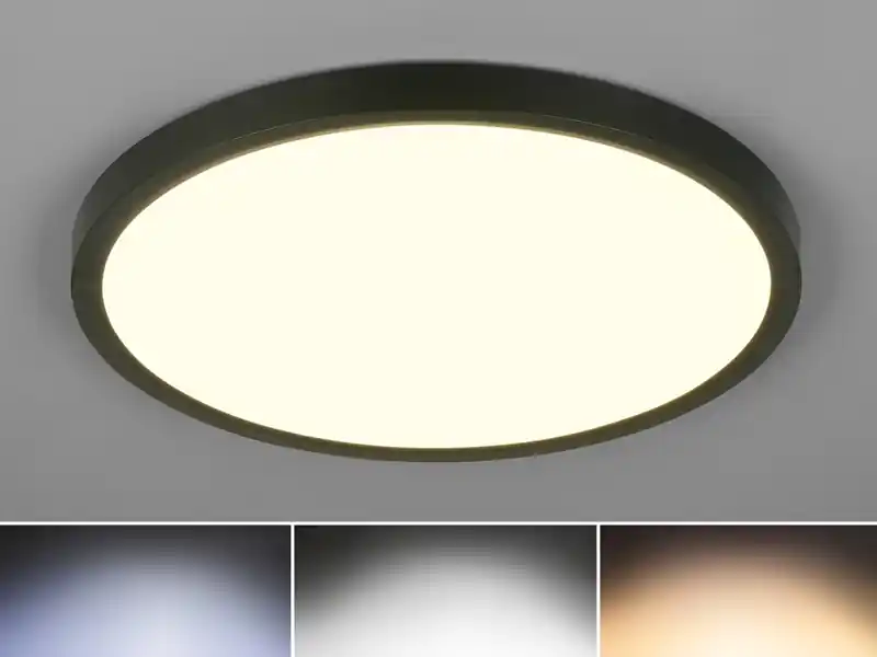 Mega-Angebot RL LIVE YOUR LIGHT Deckenleuchte DRACO Schwarz ultraflach LED dimmbar & Lichtfarbe einstellbar 40cm