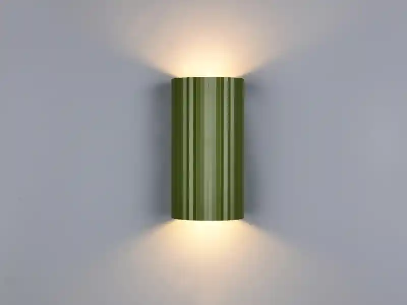 Kostenloser Versand Trio Leuchten Wandleuchte SOKA mit Up and Down Lichteffekt, Metall Grün, Höhe 18cm